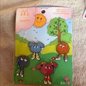 Loungefly McDonald's Fuzzy Friends Enamel Pin Set